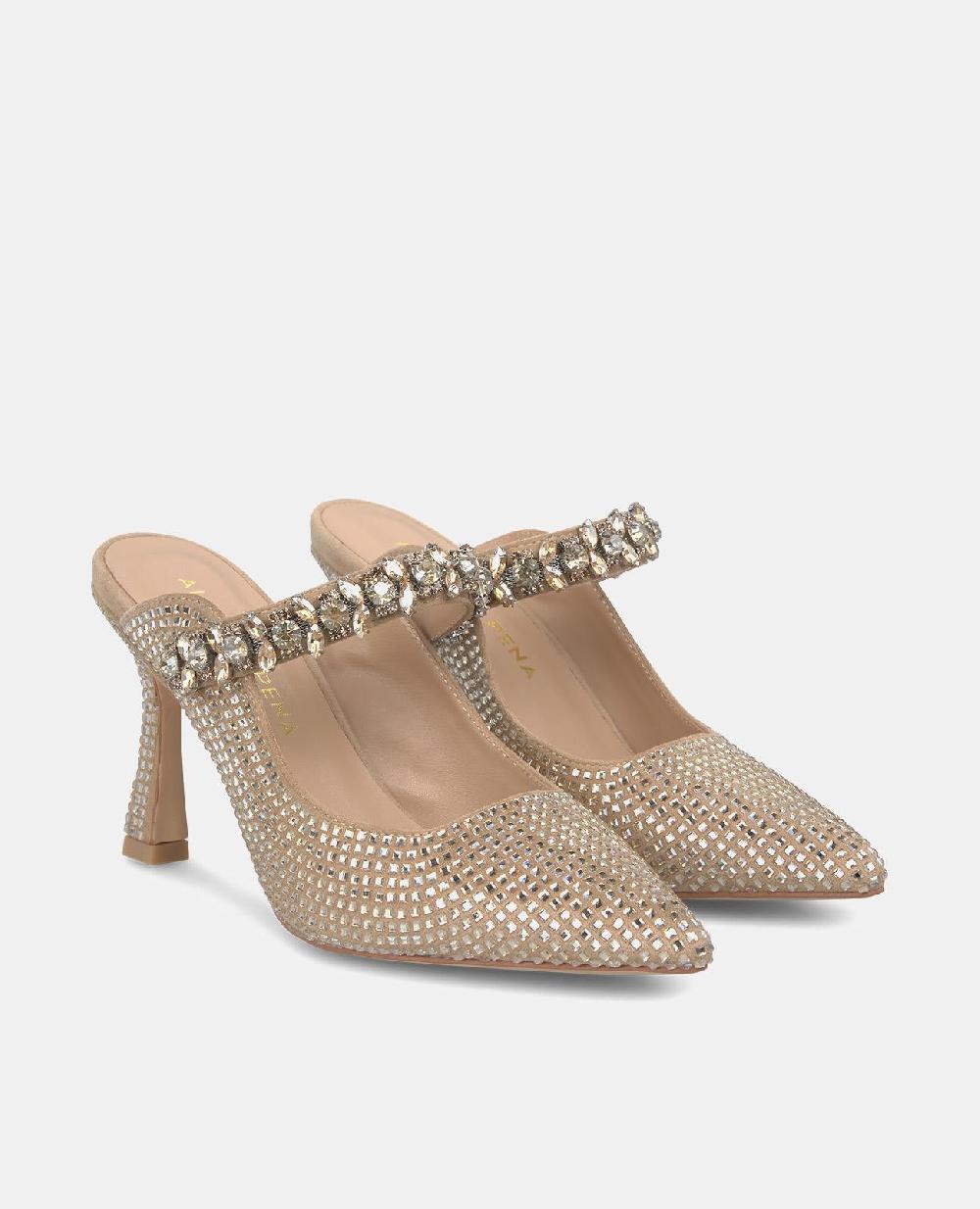 Alma En Pena ZAPATO TACÓN DESTALONADO PEDRERÍA