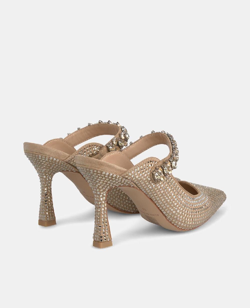 Alma En Pena ZAPATO TACÓN DESTALONADO PEDRERÍA