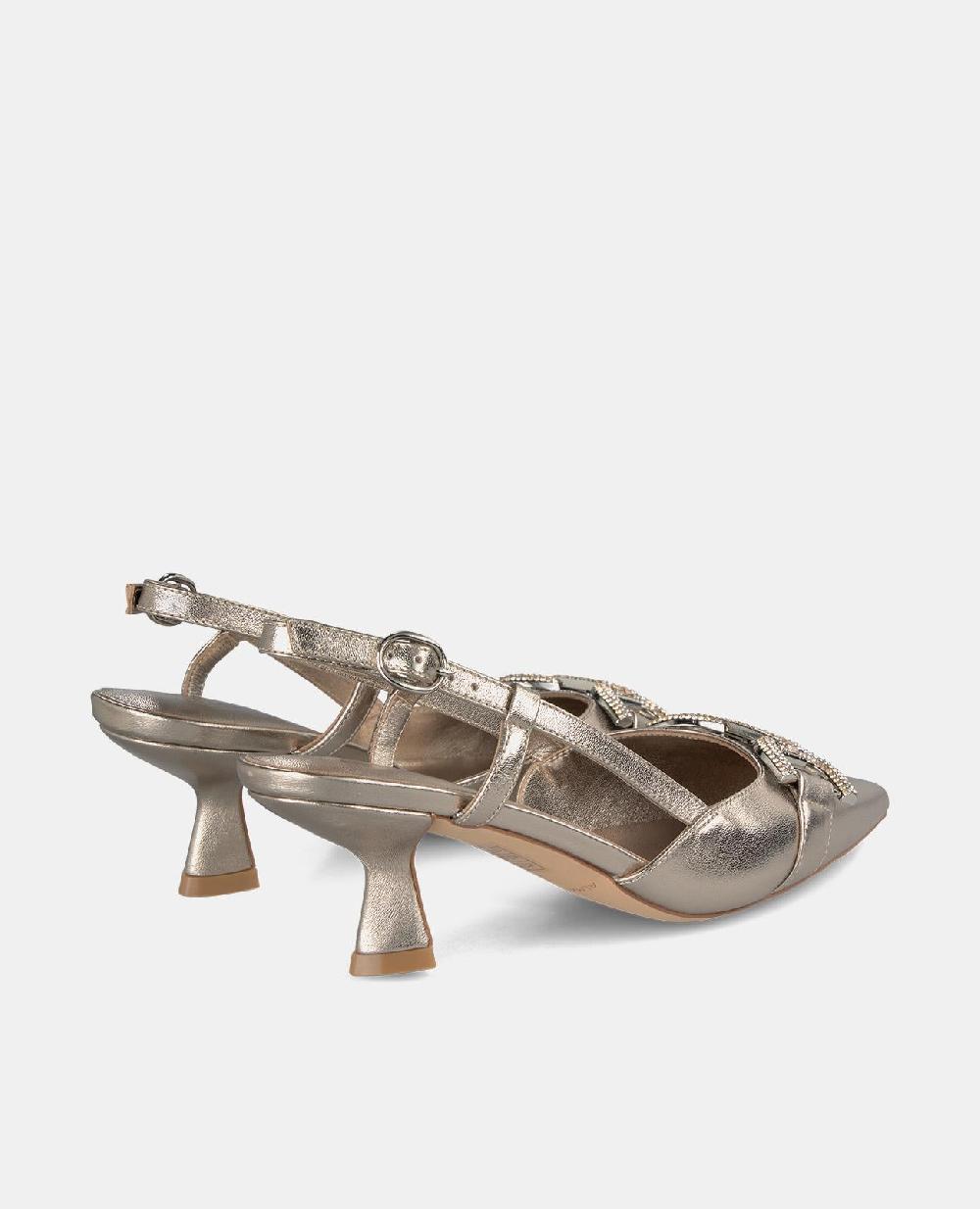 Alma En Pena ZAPATO TACÓN ESTRIBO PEDRERÍA