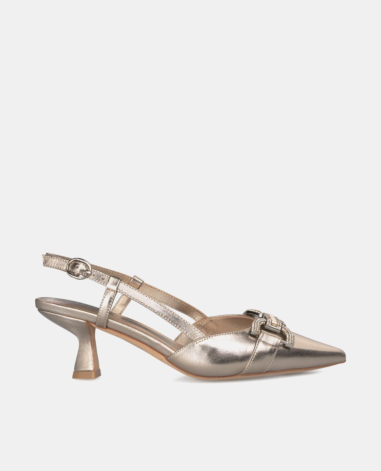 Alma en pena ZAPATO TACÓN ESTRIBO PEDRERÍA