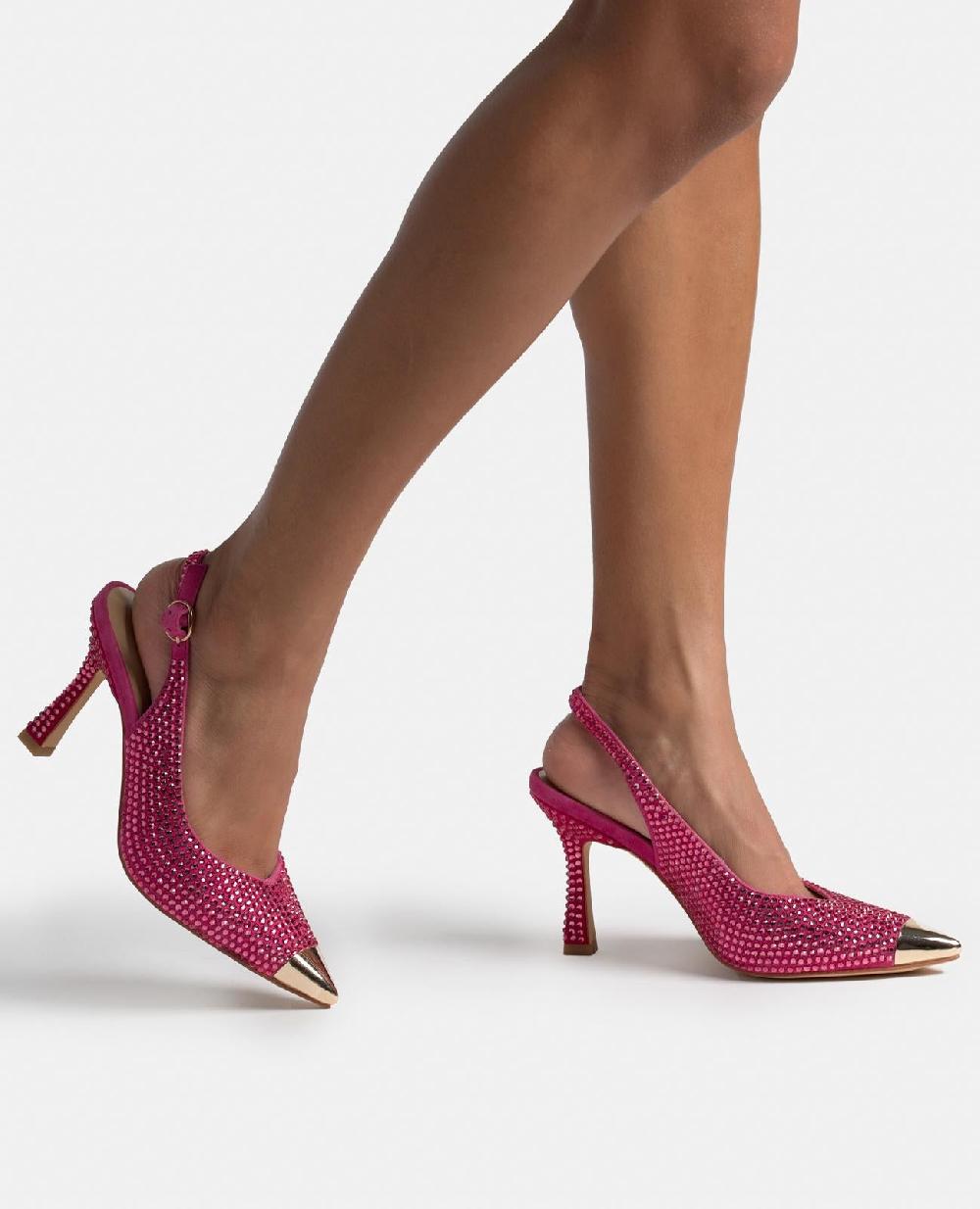 Alma En Pena ZAPATO TACÓN PUNTERA METALIZADA