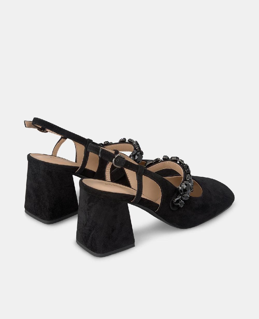 Alma En Pena ZAPATO TACÓN TIRA DETALLE PEDRERÍA