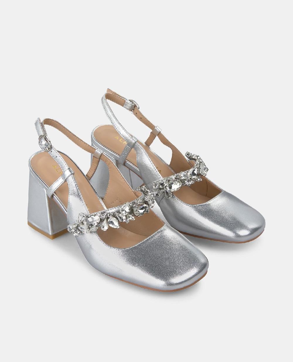 Alma En Pena ZAPATO TACÓN TIRA DETALLE PEDRERÍA