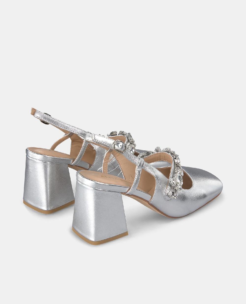 Alma En Pena ZAPATO TACÓN TIRA DETALLE PEDRERÍA