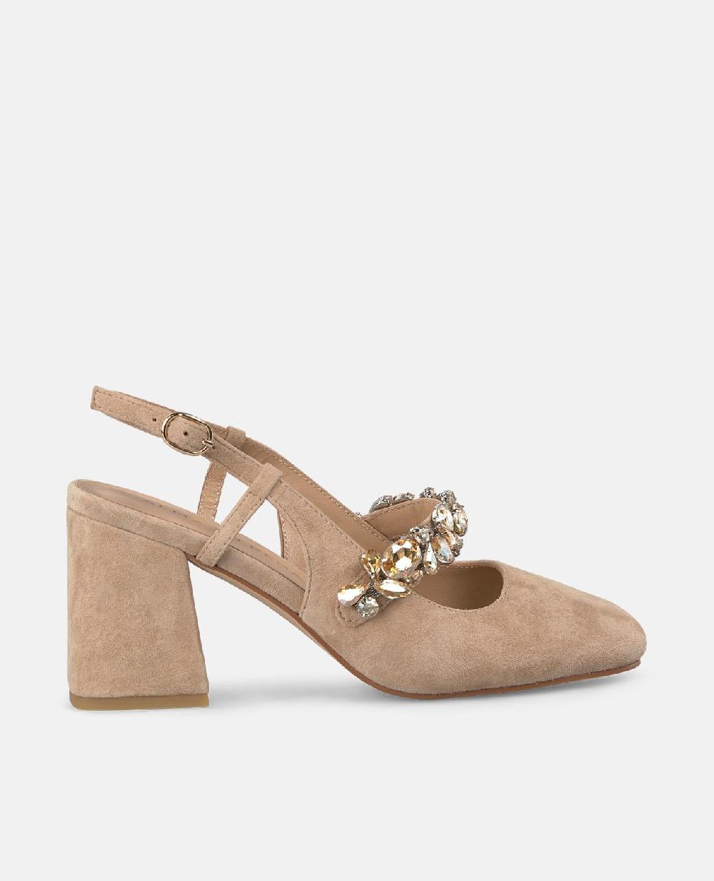 Alma en pena ZAPATO TACÓN TIRA DETALLE PEDRERÍA