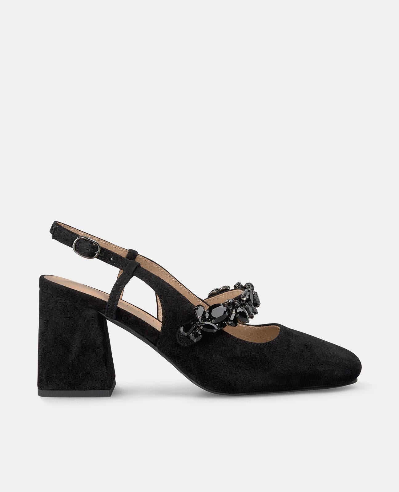 Alma en pena ZAPATO TACÓN TIRA DETALLE PEDRERÍA