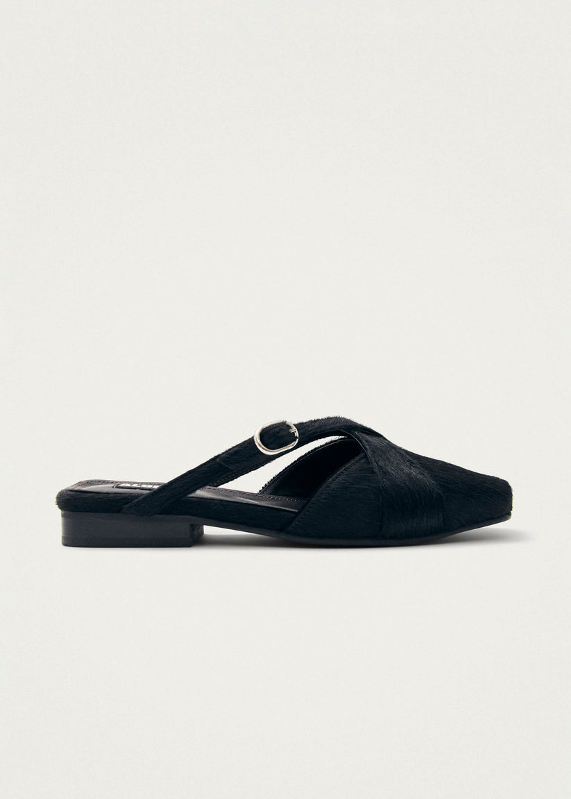 Alohas Adria Soft Mules de Cuero Negro