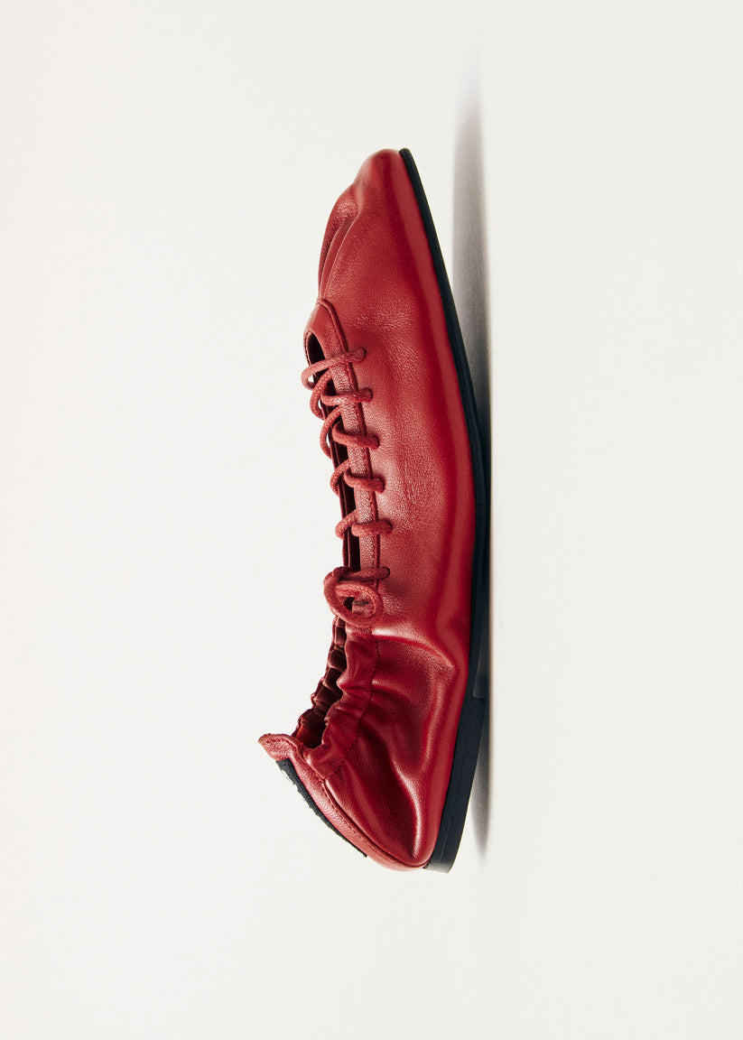 Alohas Aureline Bailarinas De Cuero Rojo