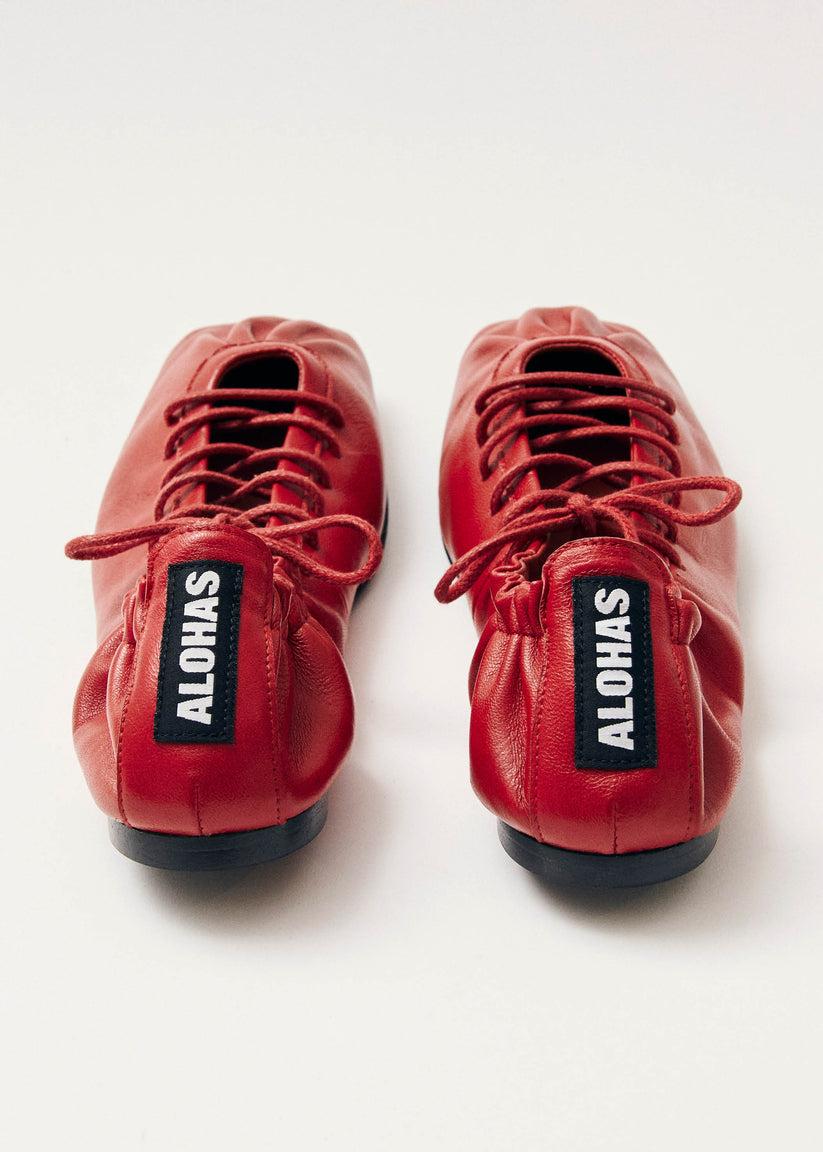 Alohas Aureline Bailarinas De Cuero Rojo