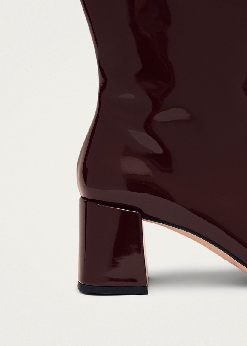 Alohas Chalk Botas Altas De Cuero Vegano Burdeos