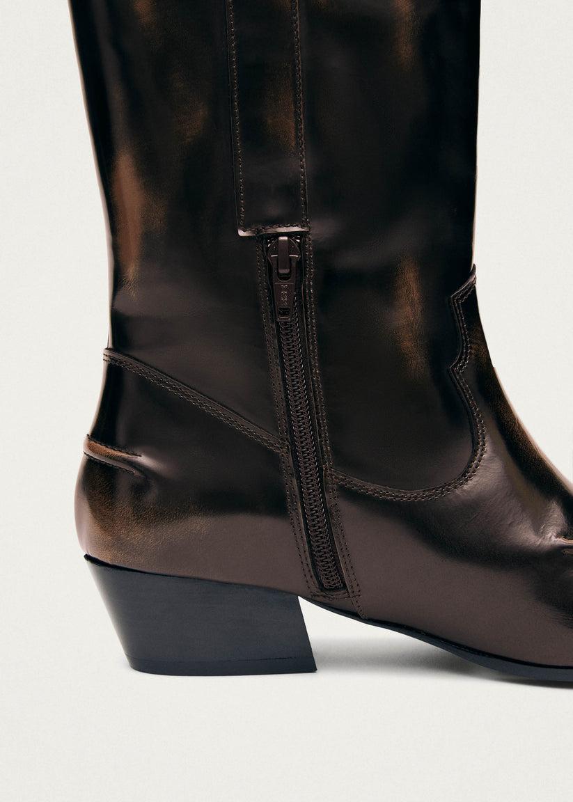 Alohas Chase Brushed Botas De Cuero Marrón