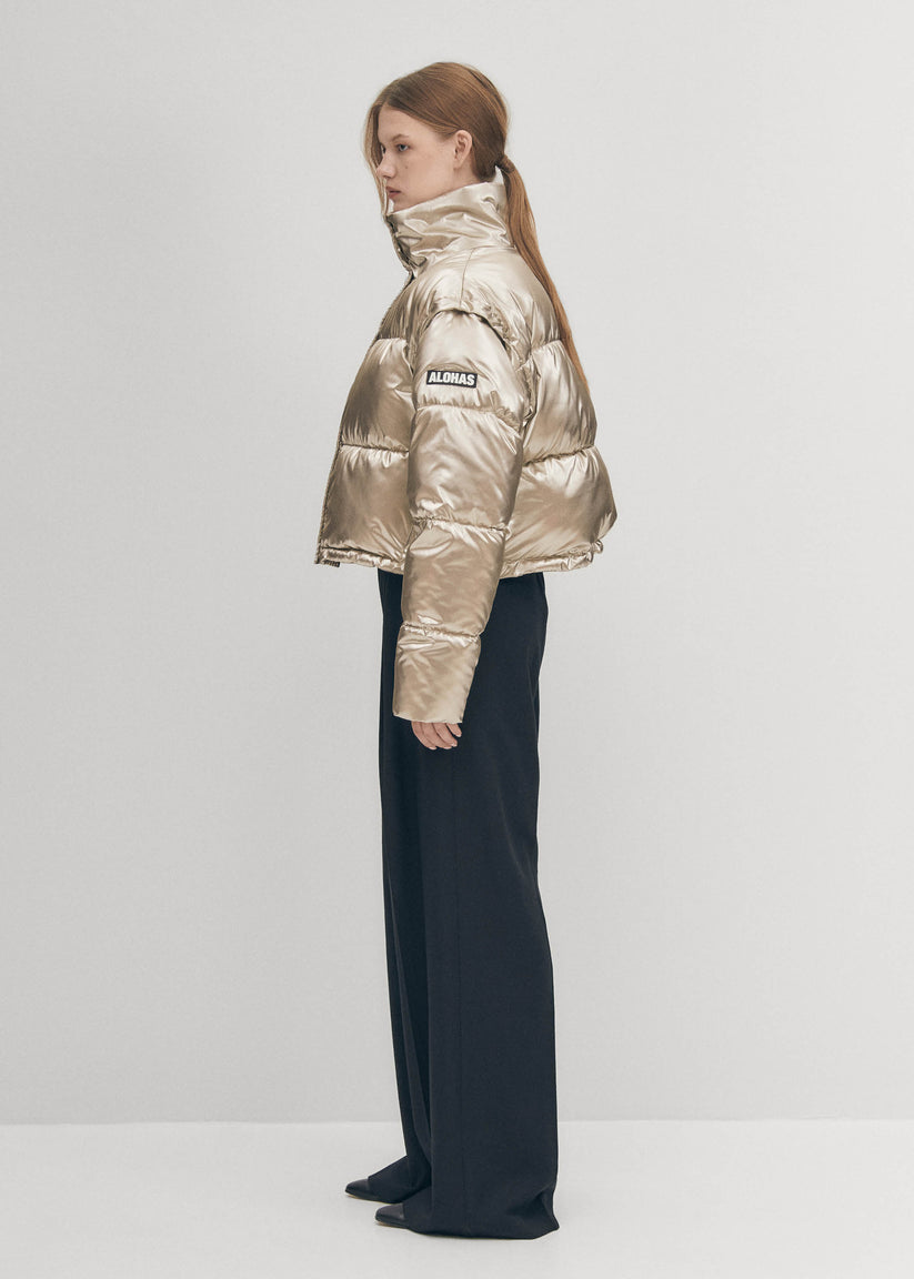 Alohas Chicago Chaqueta Acolchada Dorada