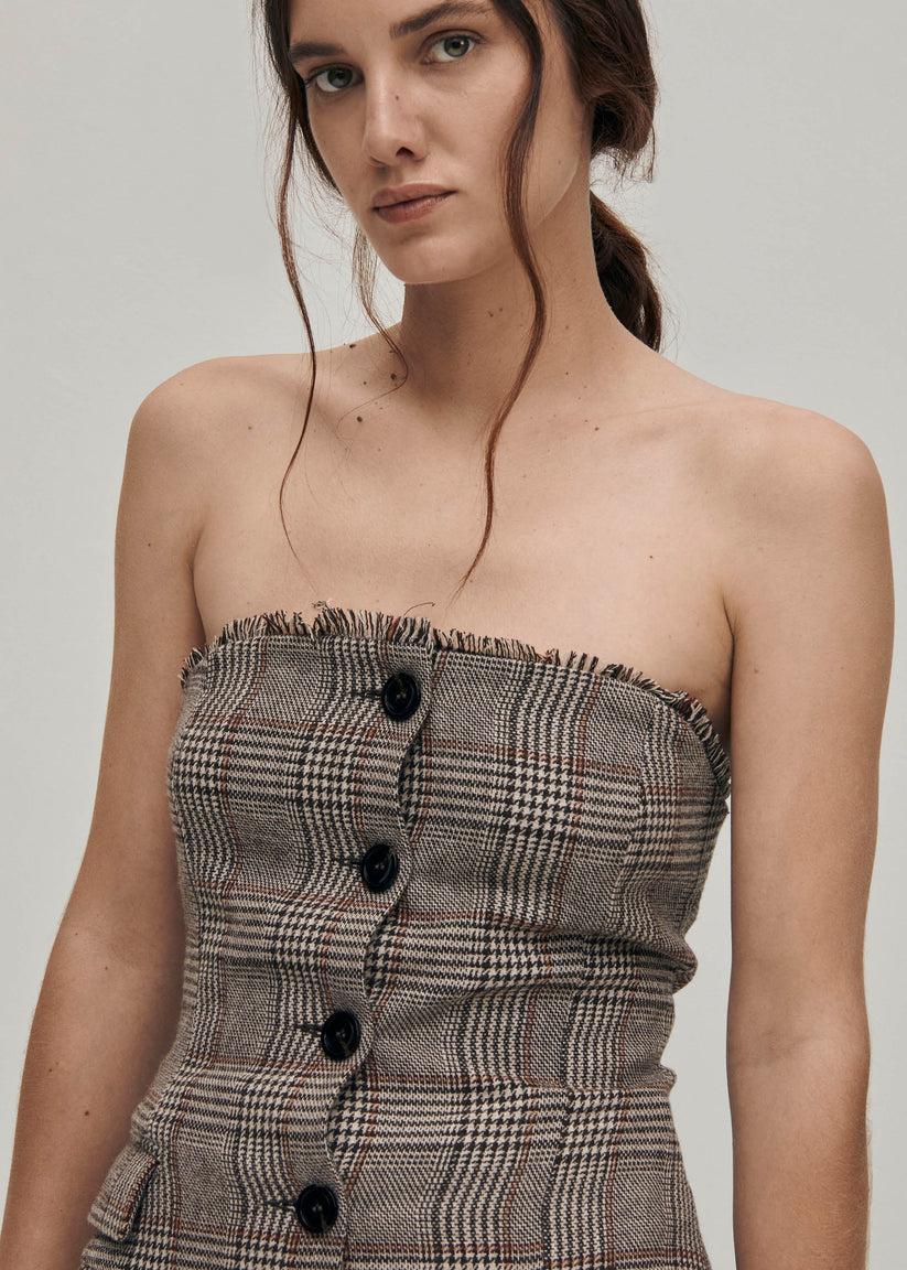 Alohas Deva Checks Brown Vest