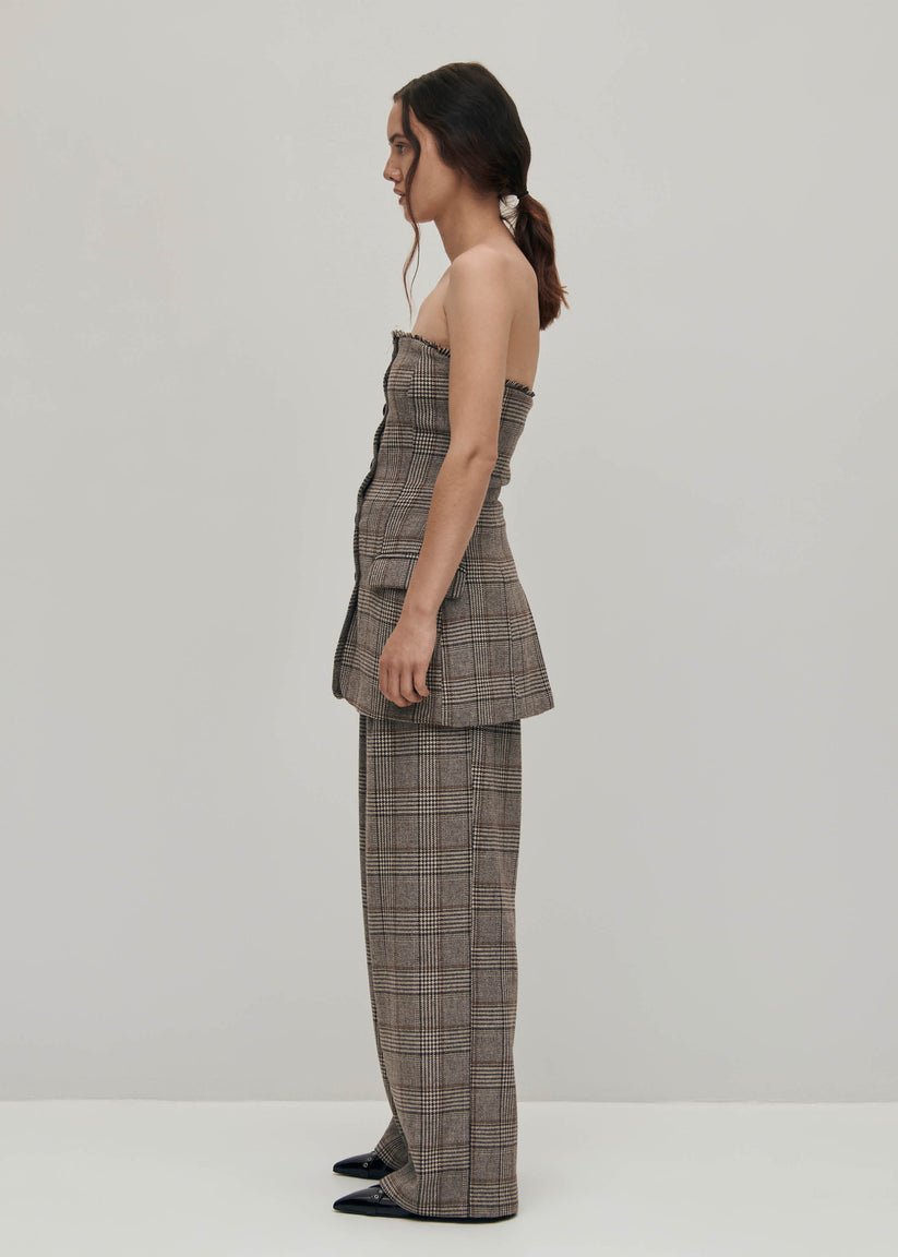 Alohas Deva Checks Brown Vest