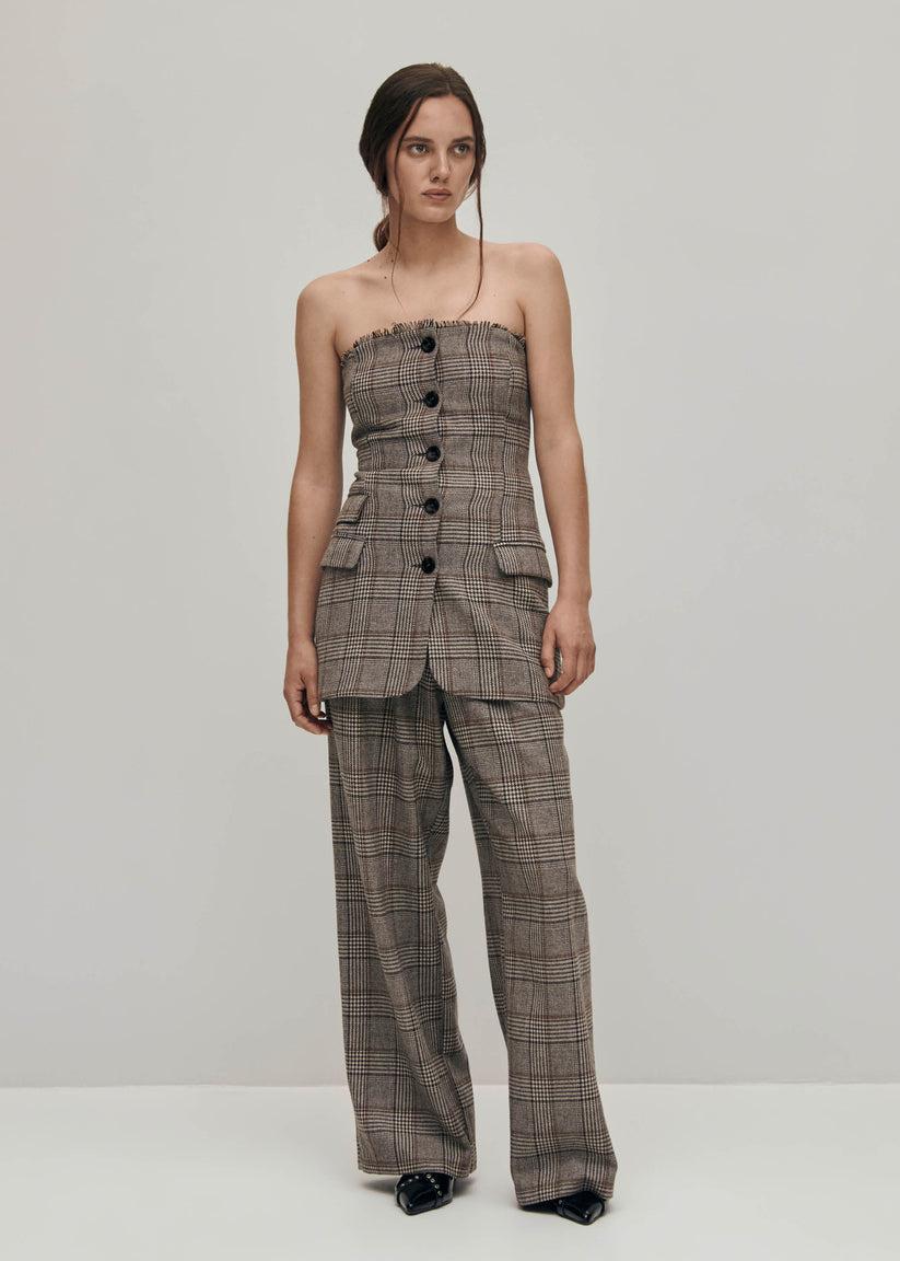 Alohas Deva Checks Brown Vest