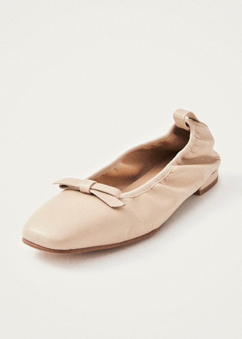 Alohas Freya Bailarinas De Piel Color Crema