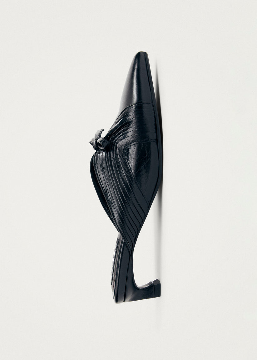 Alohas Gayle Mules De Cuero Negro