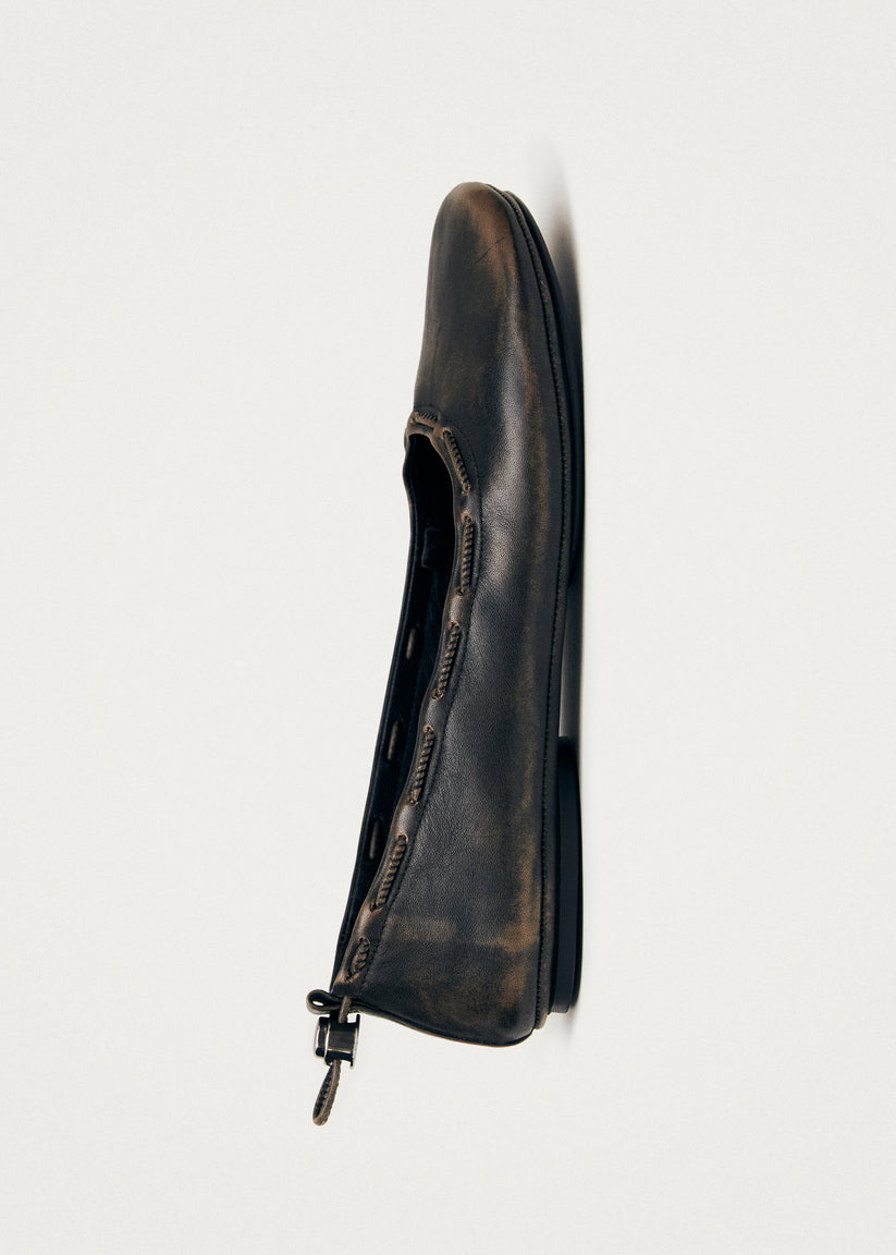 Alohas Gill Brushed Bailarinas De Cuero Marrón