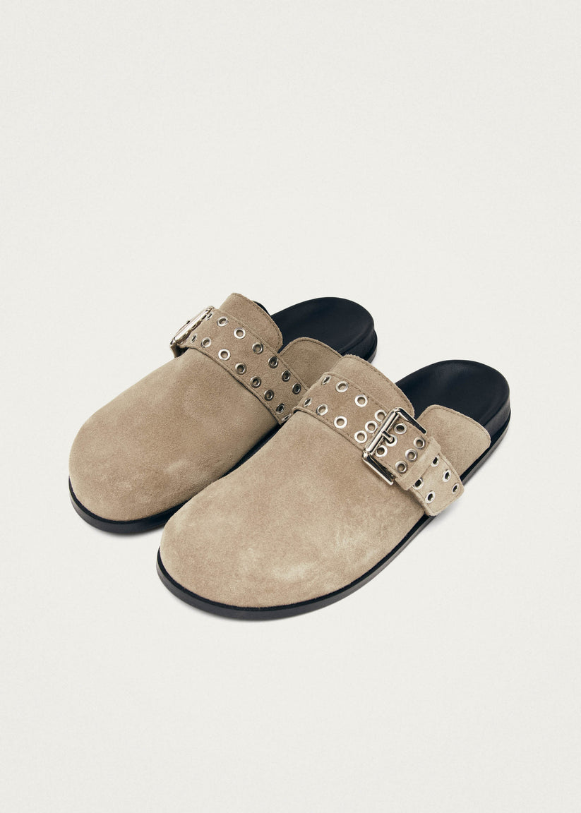 Alohas Halia Zuecos De Cuero Beige