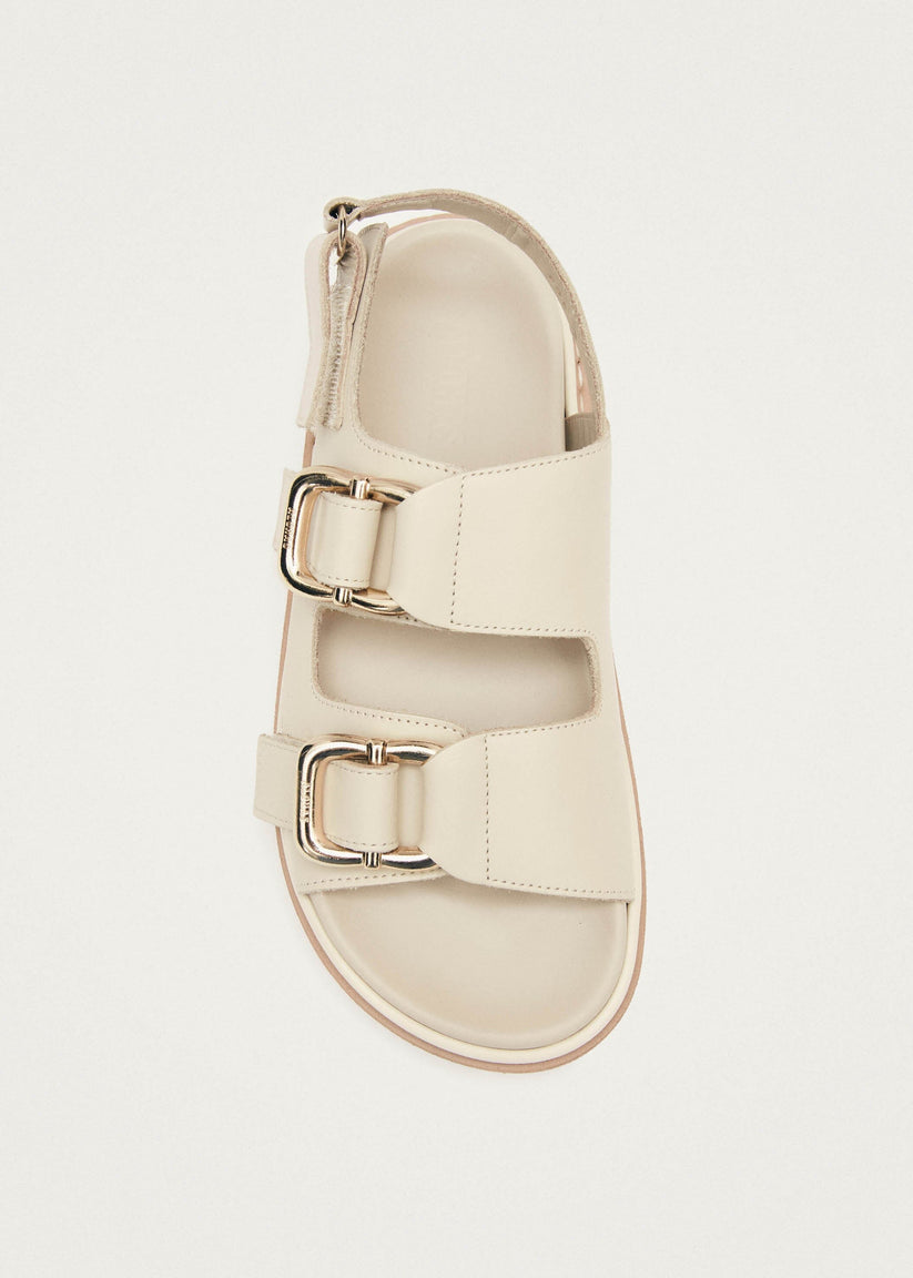 Alohas Harper Sandalias De Piel Blanco Crema