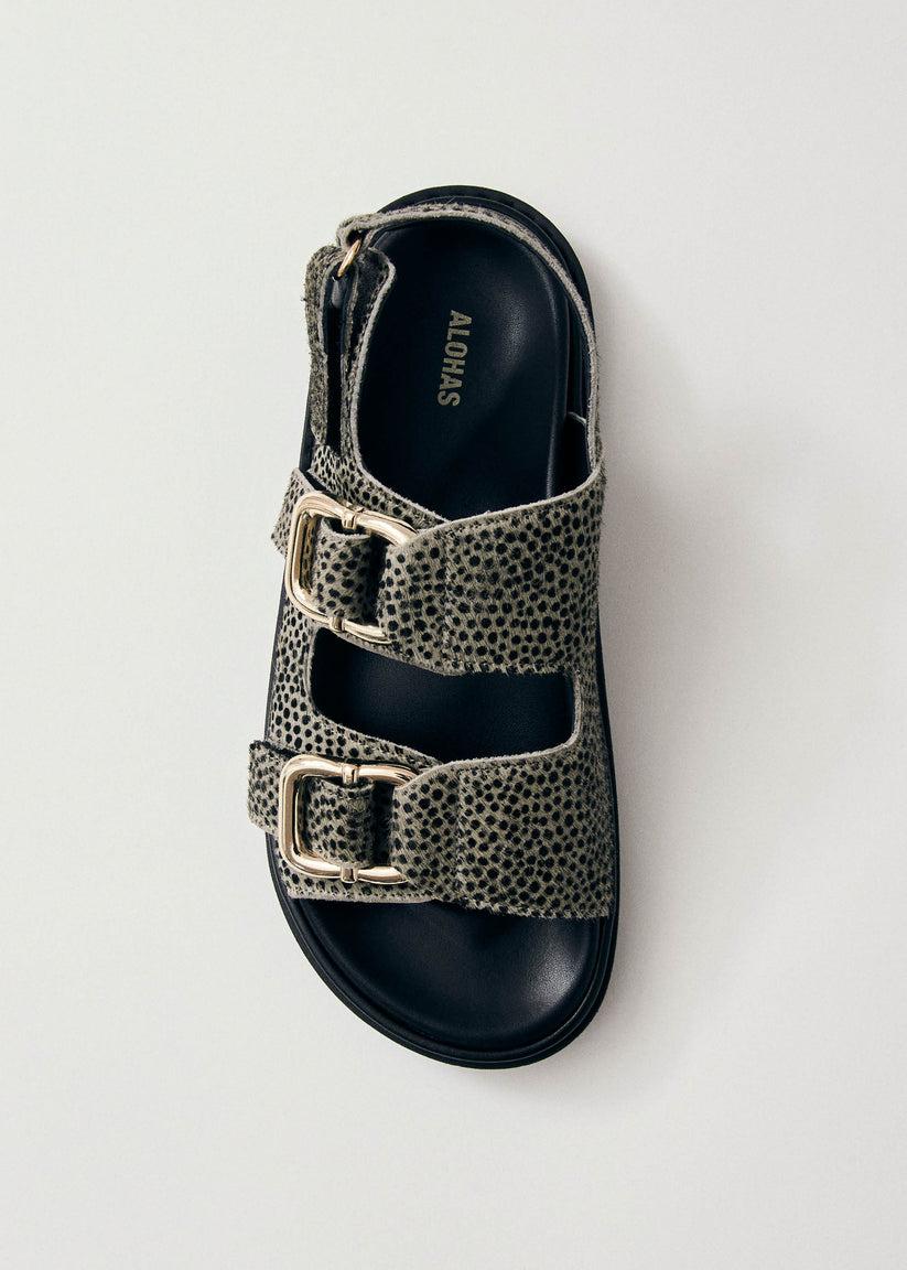 Alohas Harper Soft Grey Leather Sandals