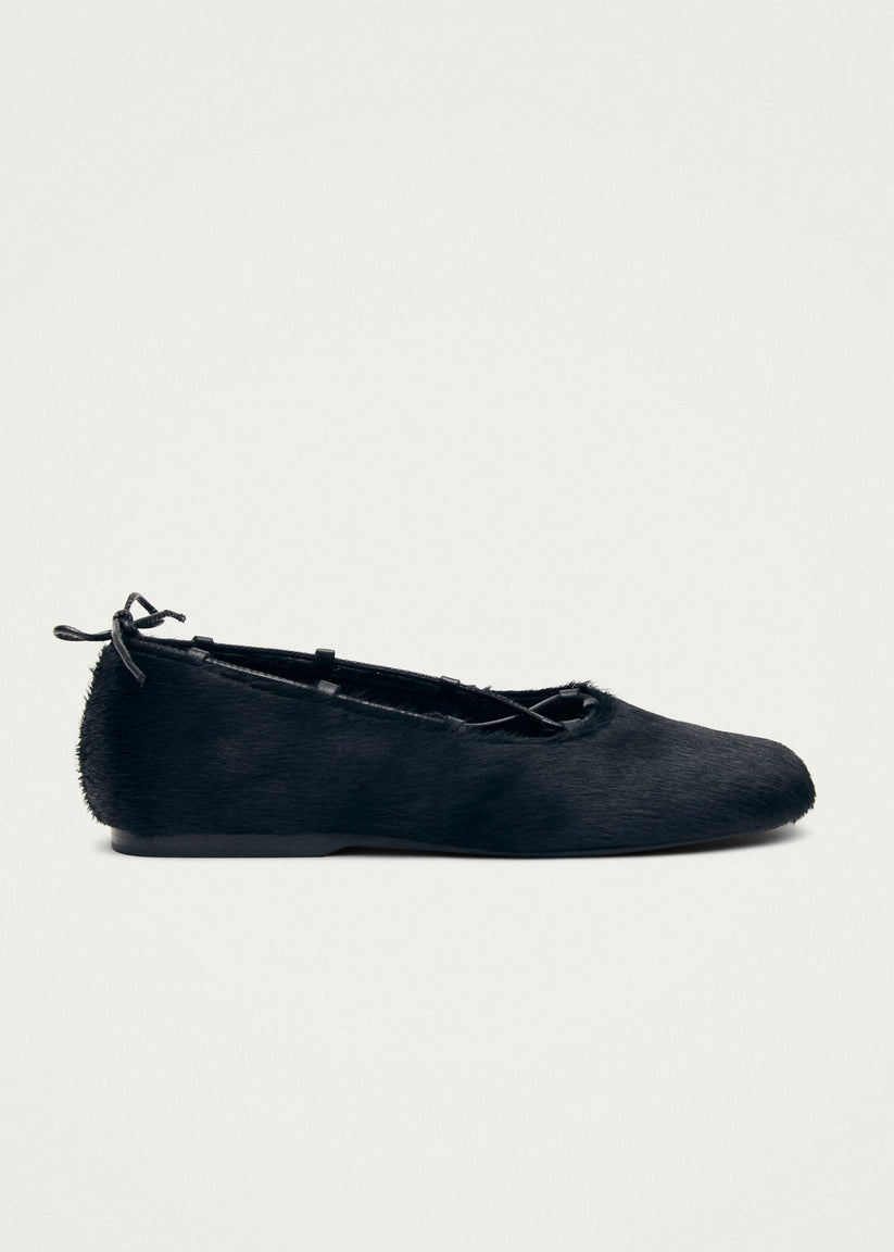 Alohas Hollis Soft Black Leather Ballet Flats