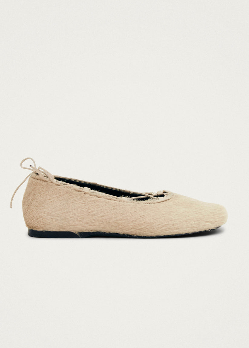 Alohas Hollis Soft Cream Leather Ballet Flats