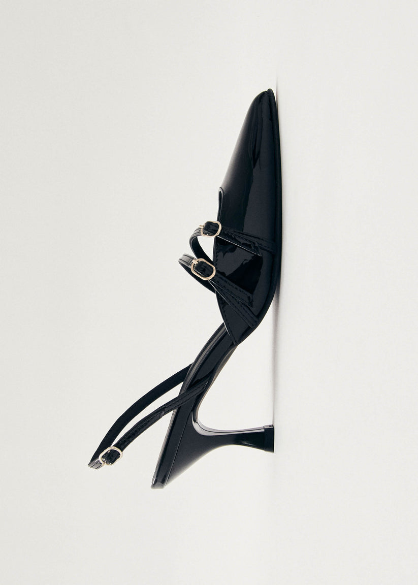 Alohas Joelle Onix Tacones De Cuero Negro