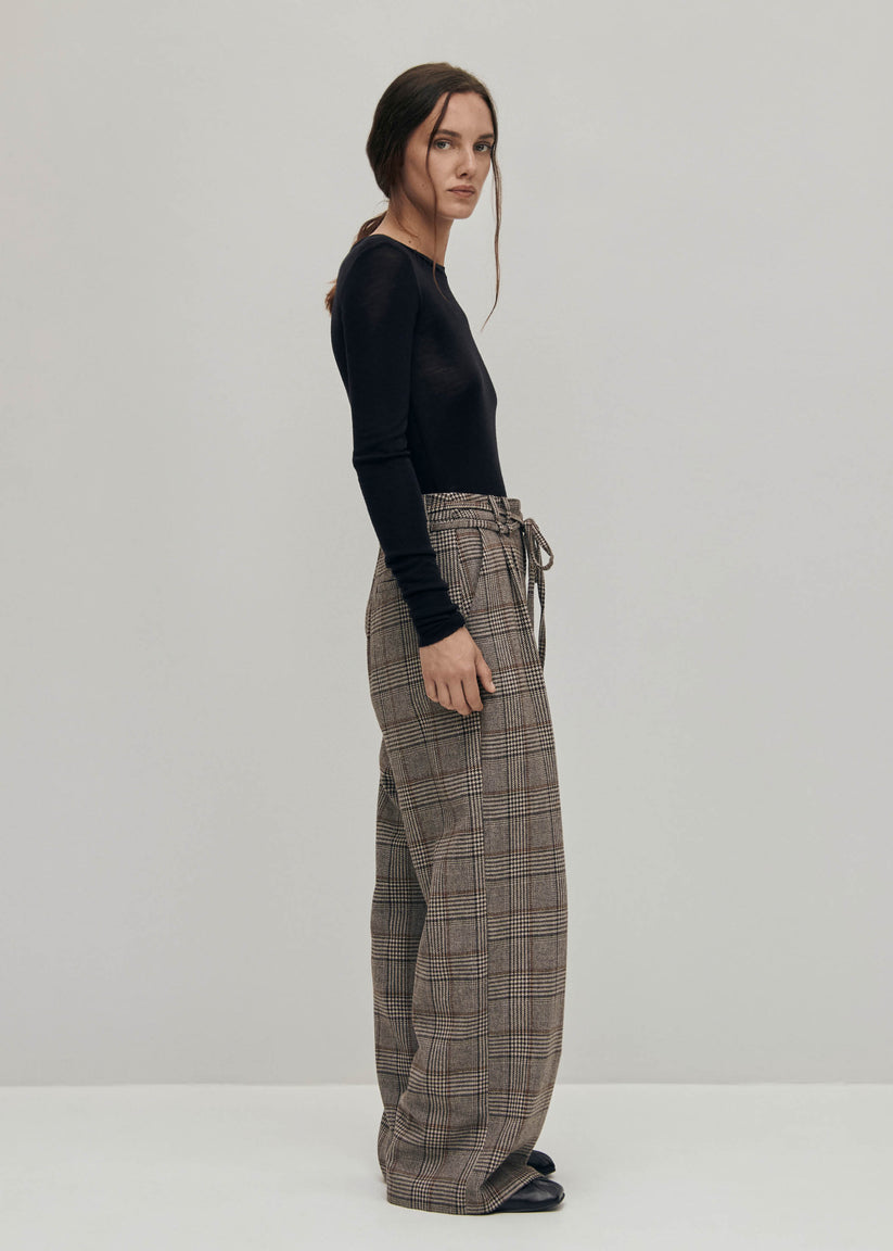 Alohas Kathy Pantalones A Cuadros Marrones