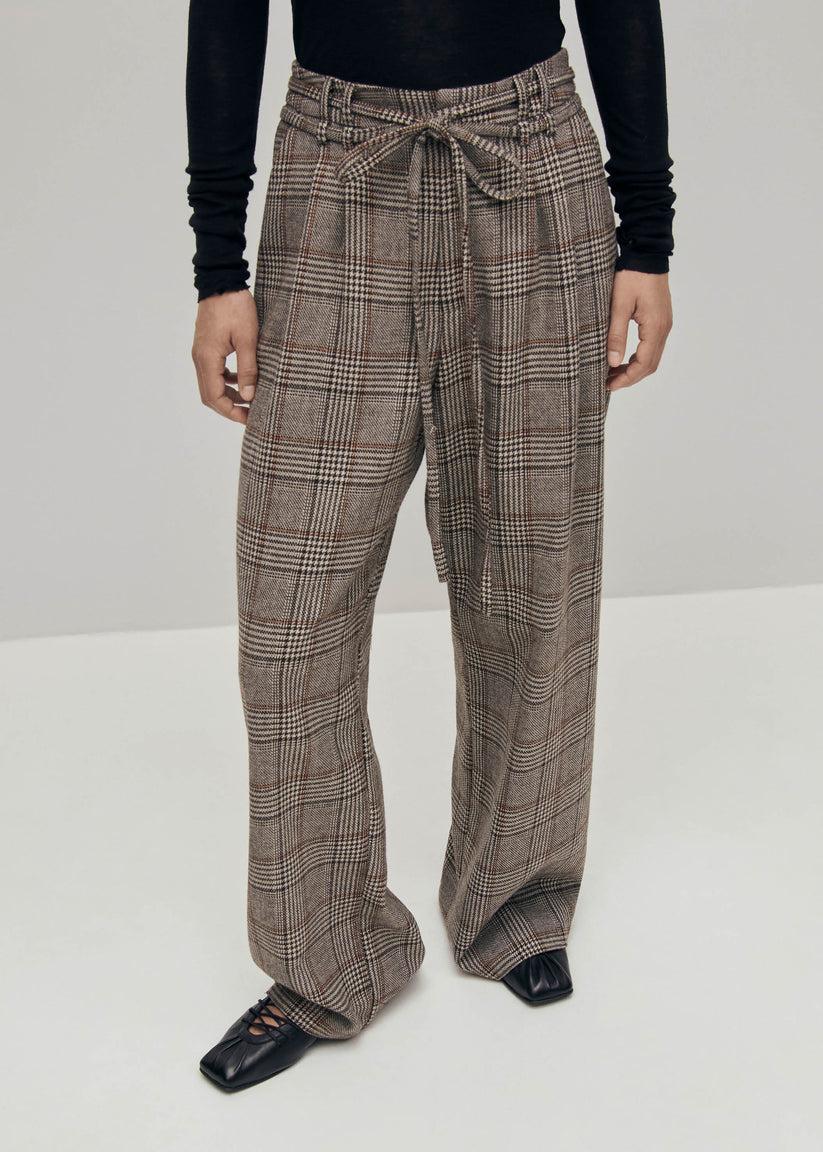 Alohas Kathy Pantalones A Cuadros Marrones