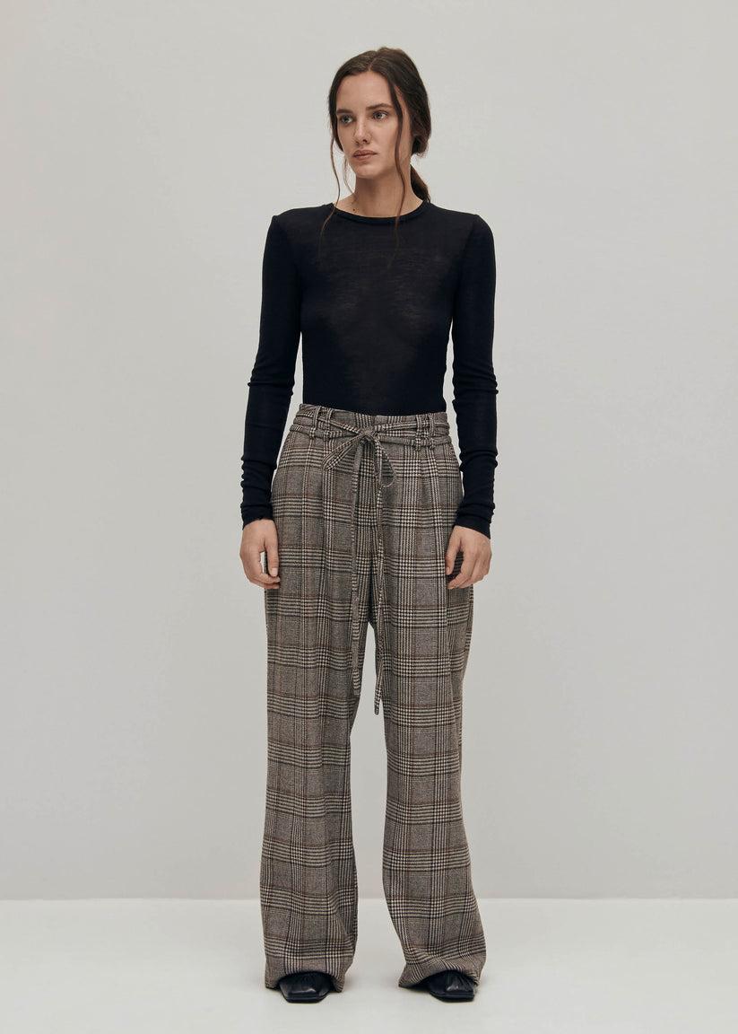 Alohas Kathy Pantalones a Cuadros Marrones