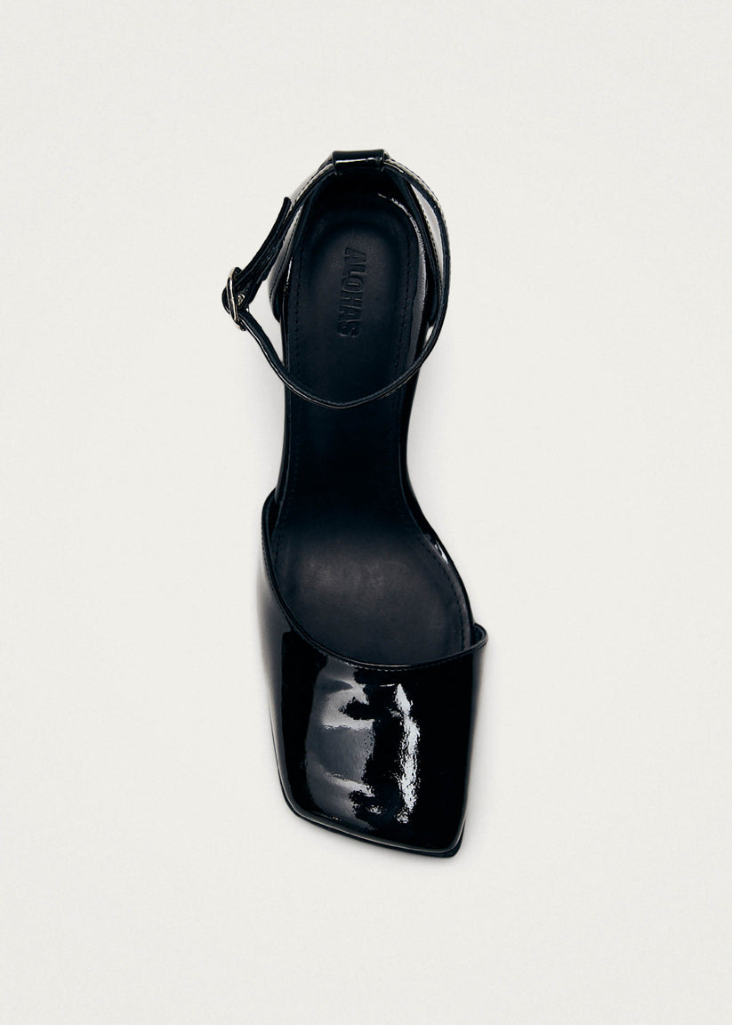 Alohas Liebe Onix Tacones De Cuero Negro