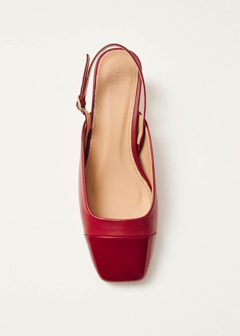 Alohas Lindy Bliss Tacones De Cuero Rojo
