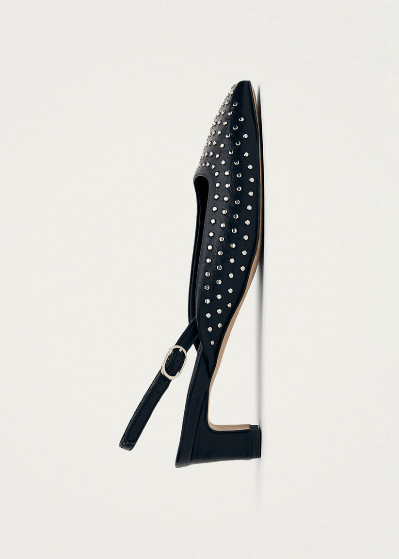 Alohas Lindy Tacones De Cuero Negro