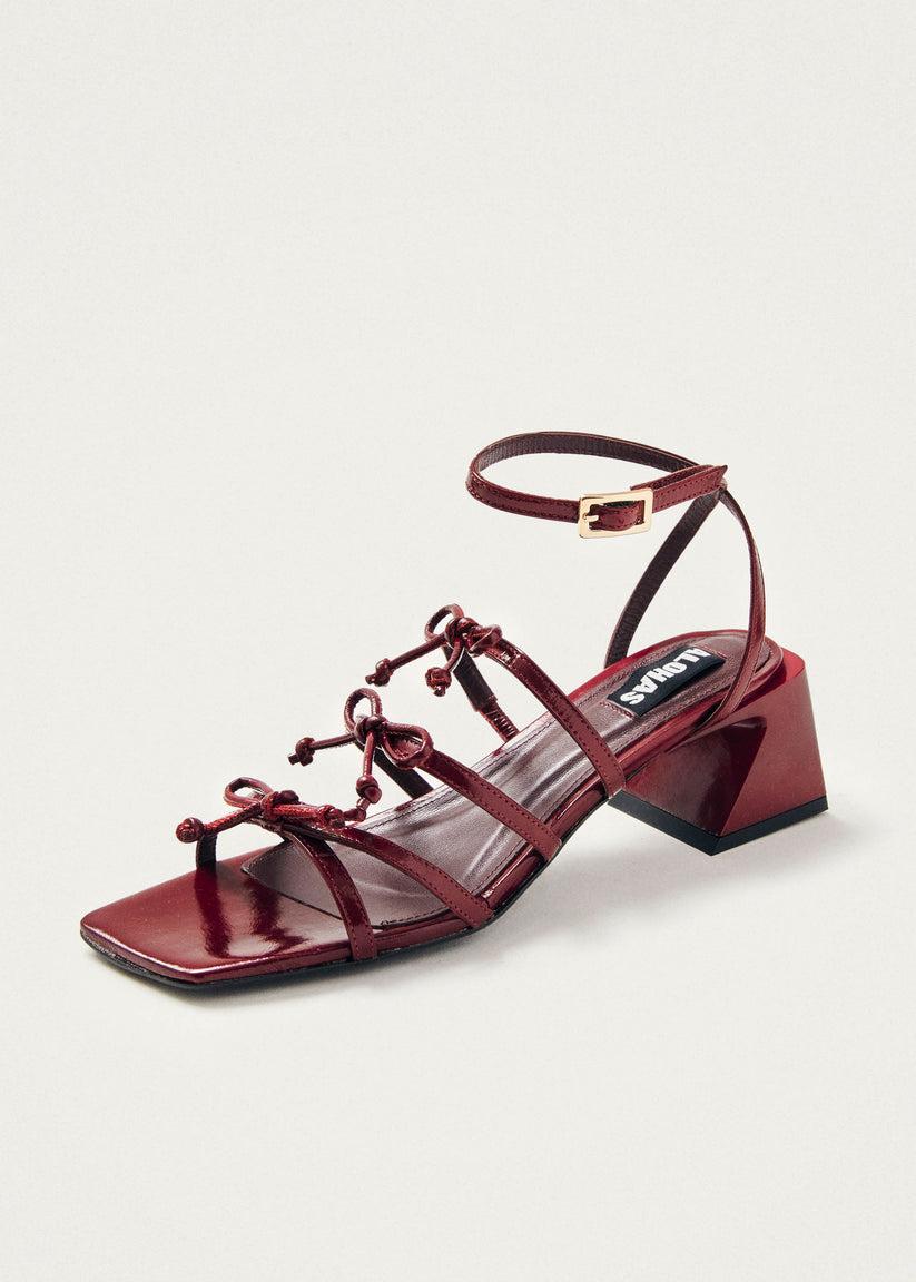 Alohas Luzelle Onix Burgundy Leather Sandals