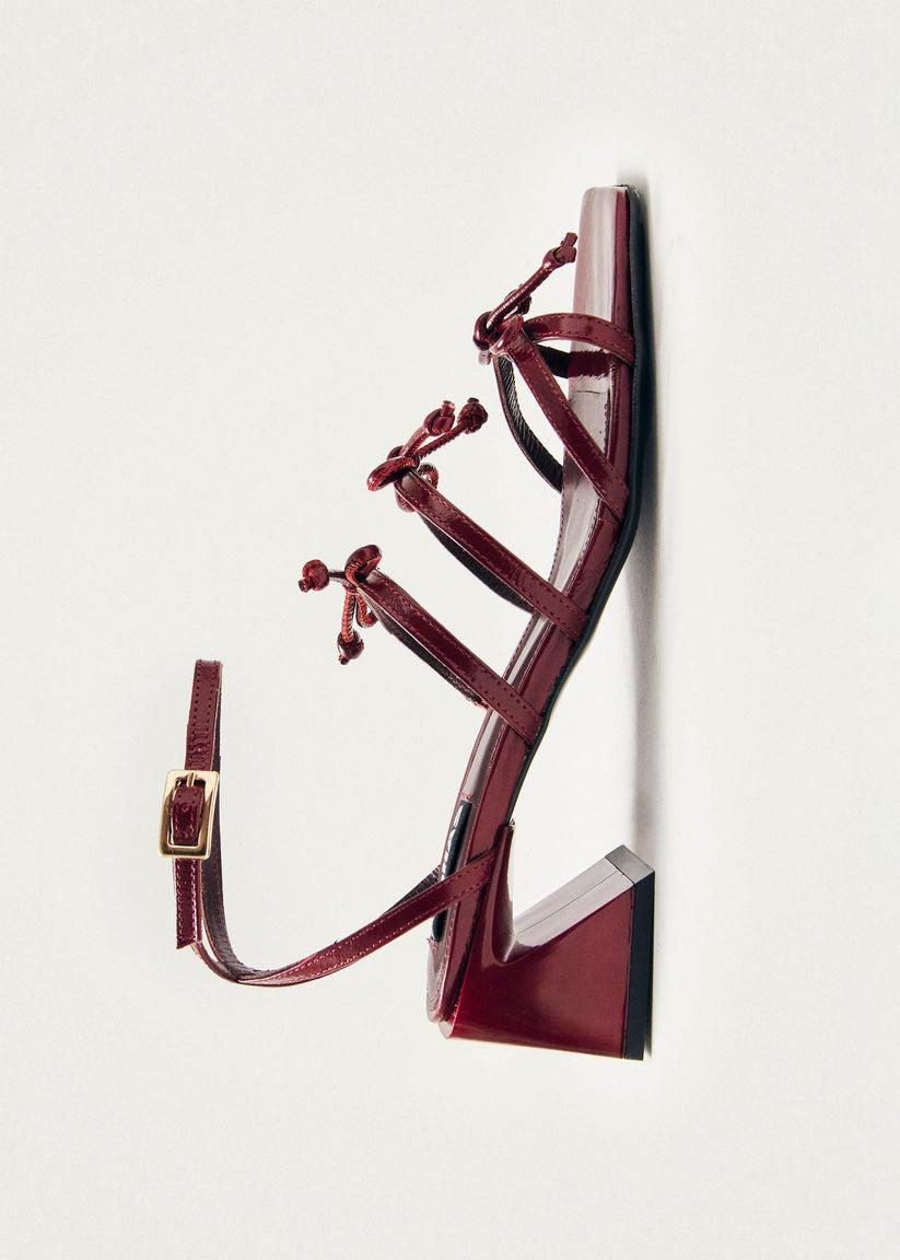 Alohas Luzelle Onix Burgundy Leather Sandals