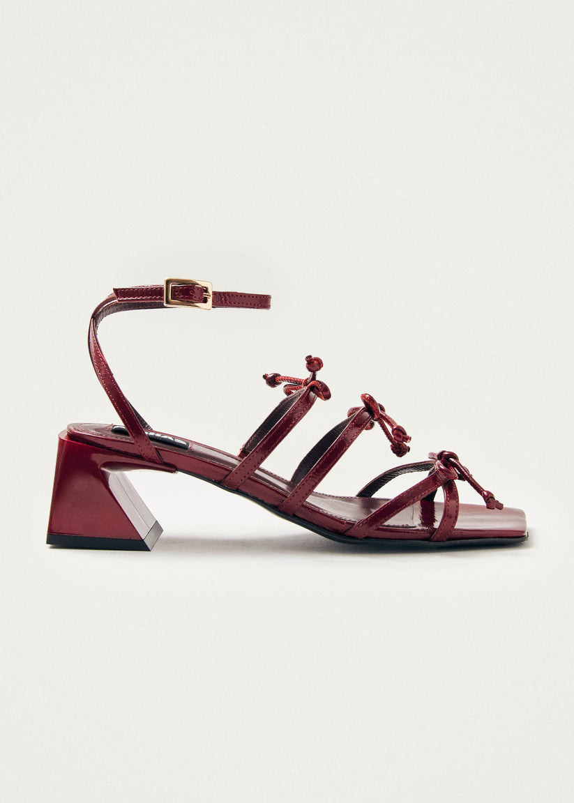 Alohas Luzelle Onix Burgundy Leather Sandals