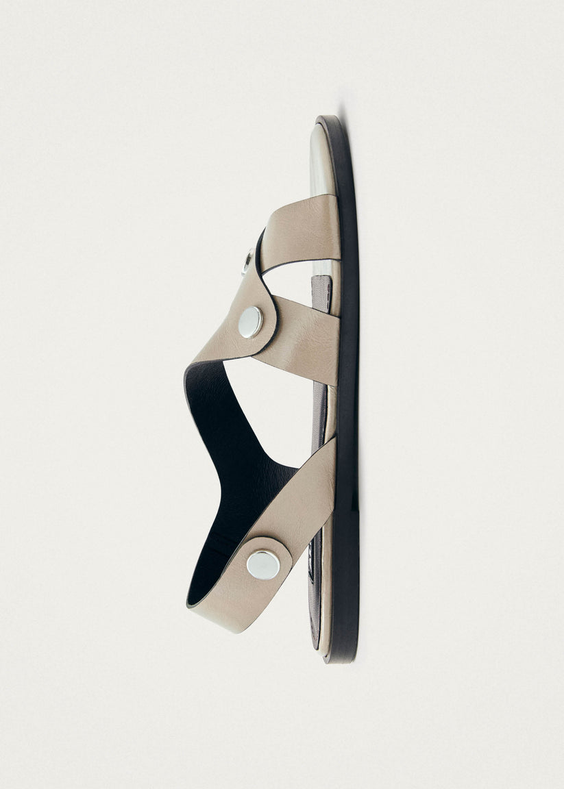 Alohas Mindy Onix Sandalias De Cuero Color Beige