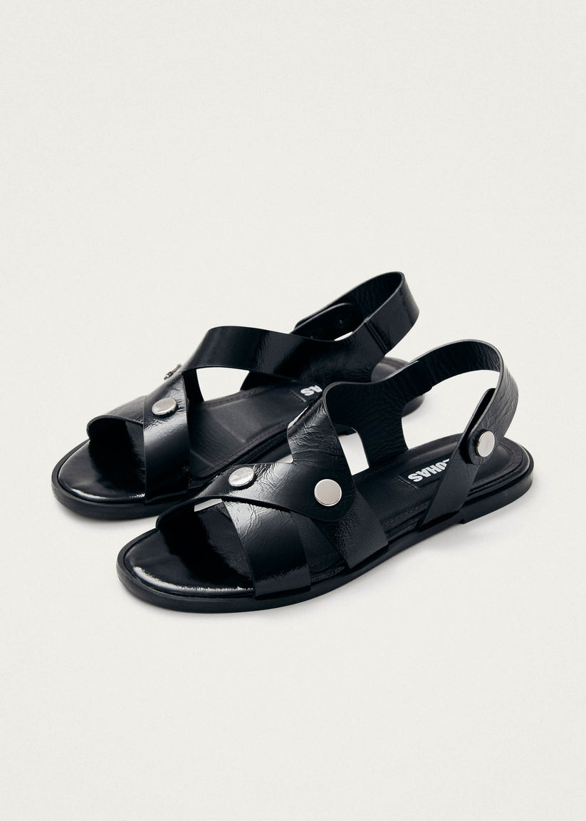 Alohas Mindy Onix Sandalias De Cuero Negro