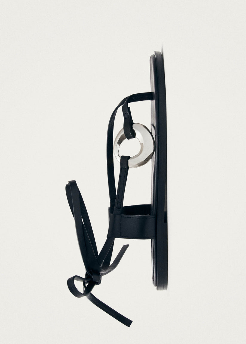 Alohas Morosia Sandalias De Cuero Negras