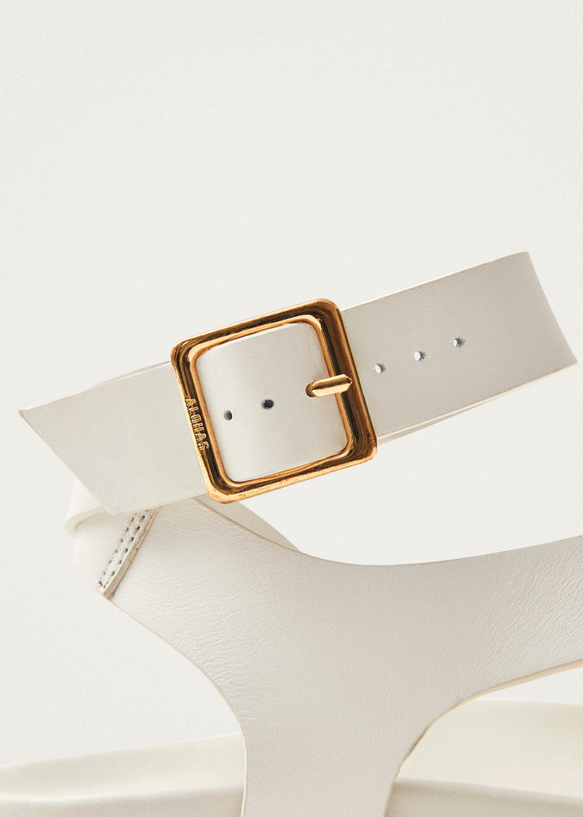 Alohas Myles Sandalias De Cuero Blancas