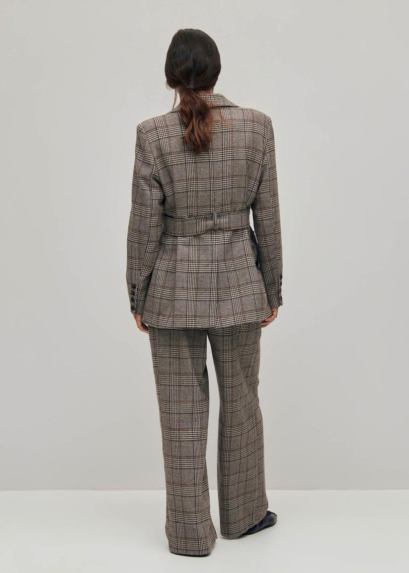 Alohas Nagano Blazer A Cuadros Marrón