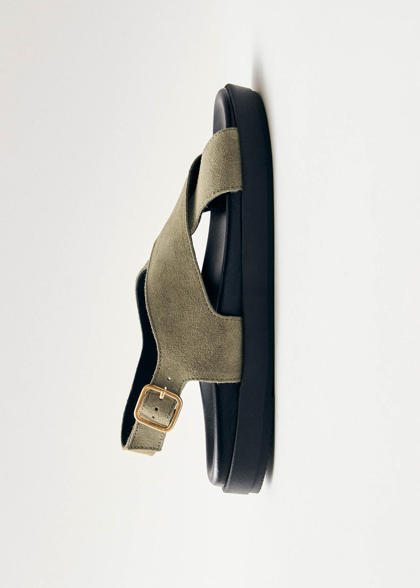 Alohas Nico Sandalias De Ante Verde Caqui