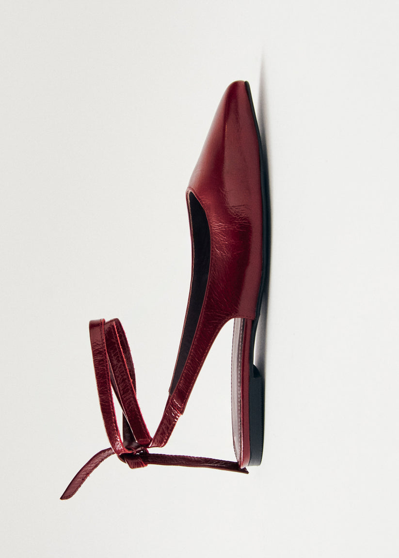 Alohas Ribbon Onix Bailarinas De Cuero Burdeos