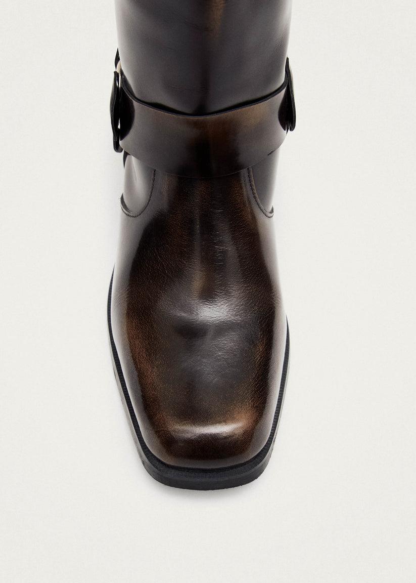 Alohas Rocky Brushed Botas De Cuero Marrón