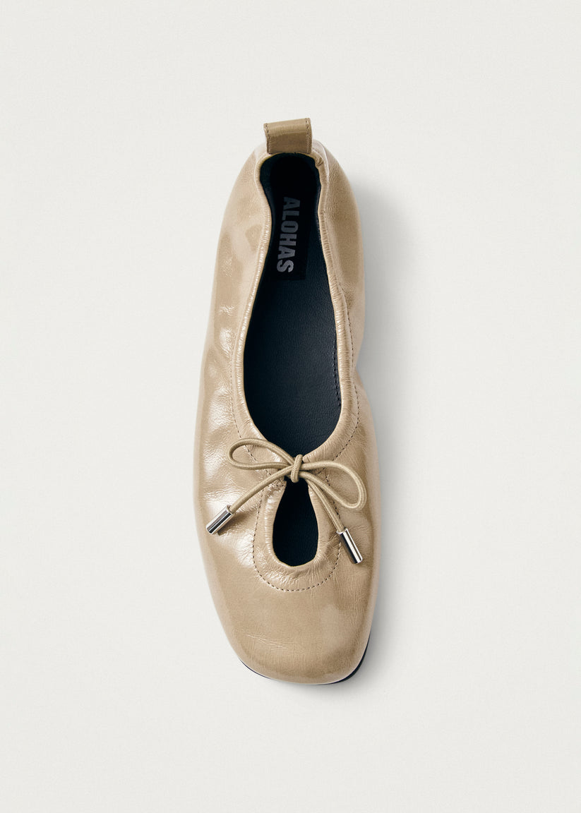 Alohas Rosalind Onix Bailarinas de Cuero Beige