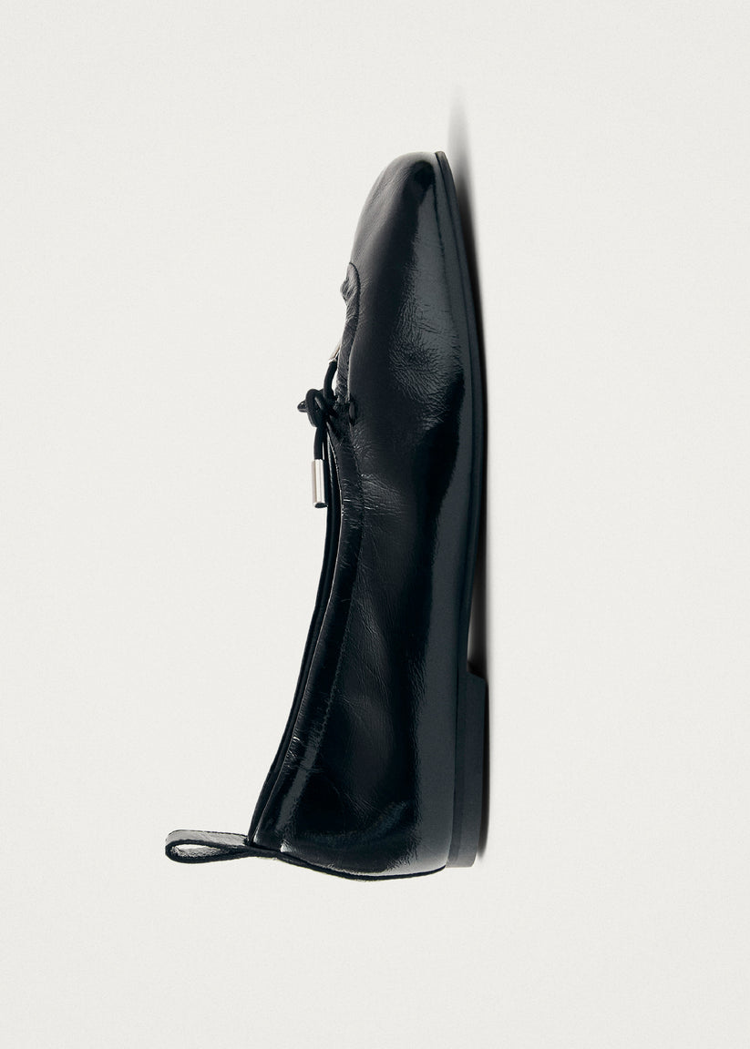 Alohas Rosalind Onix Bailarinas De Cuero Negro