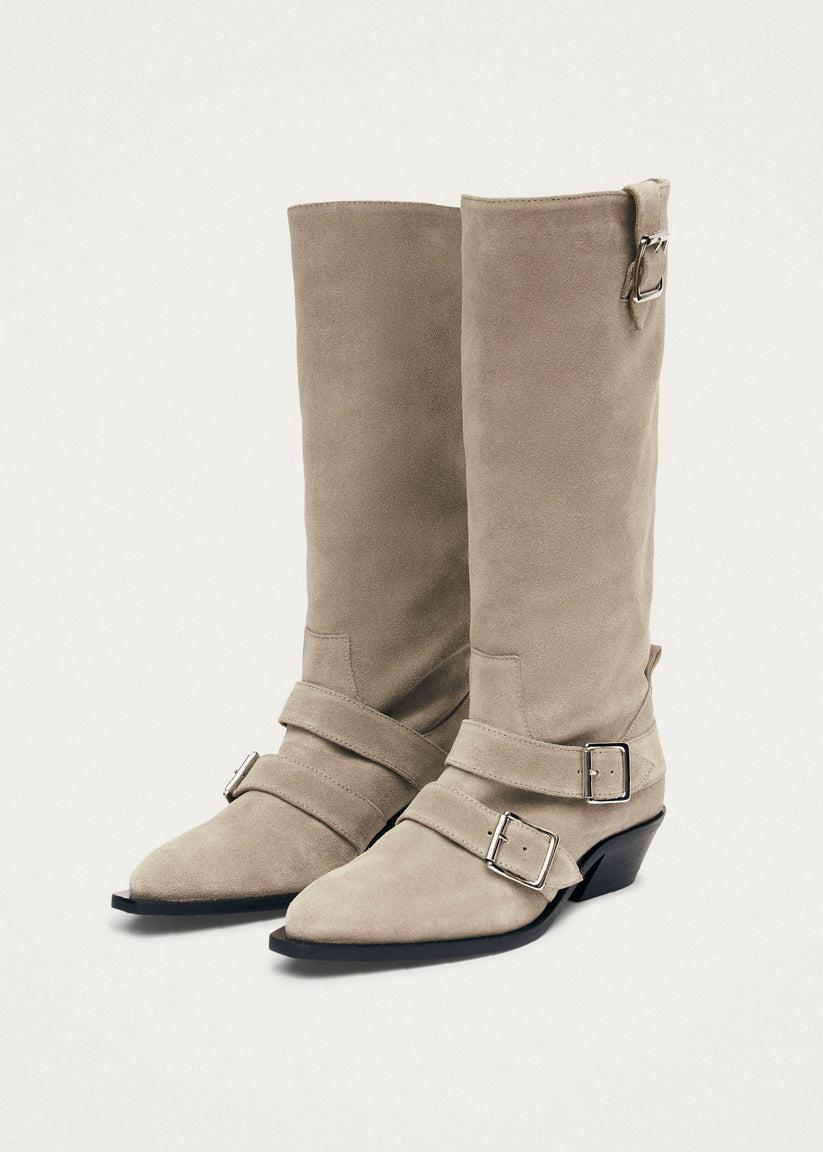 Alohas Ryder Suede Beige Leather Boots