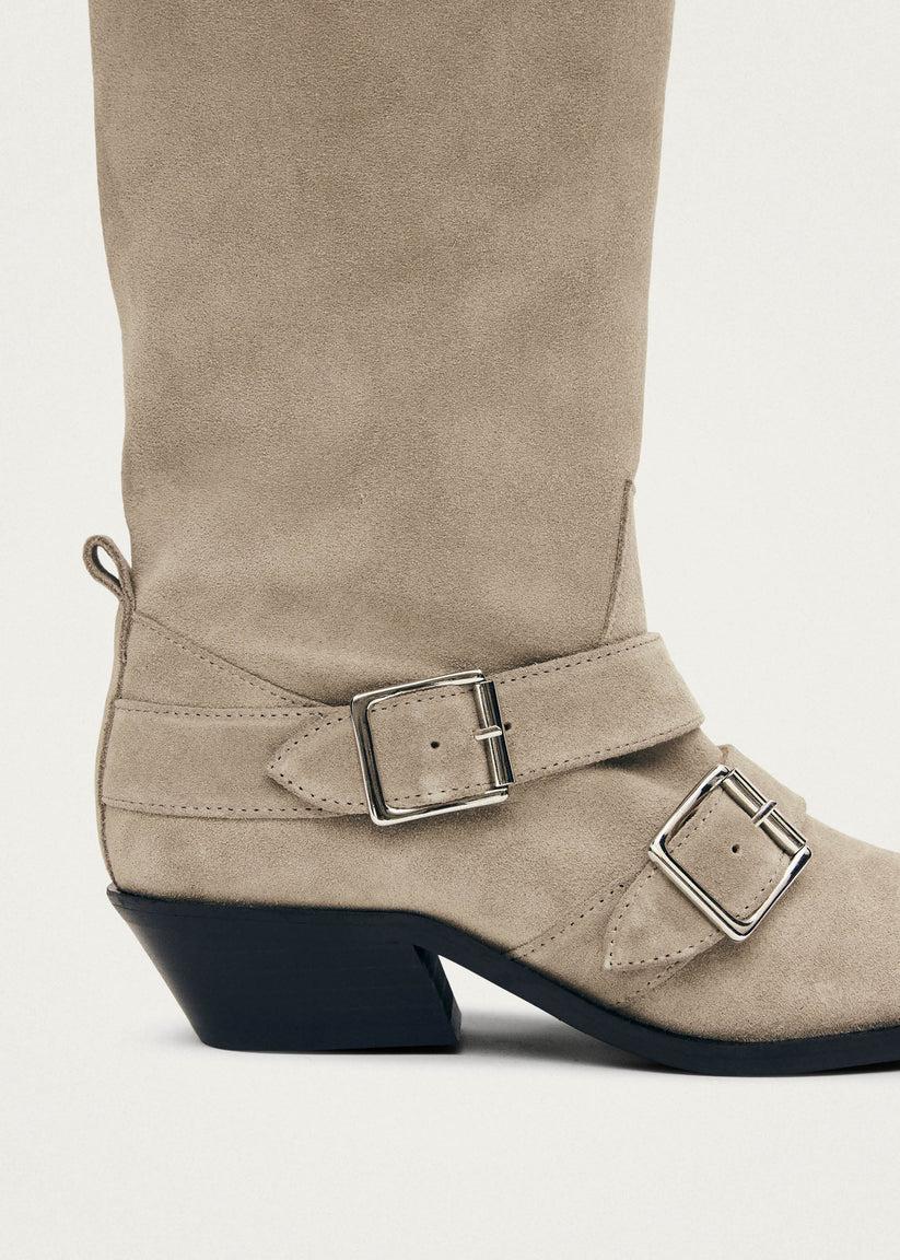 Alohas Ryder Suede Beige Leather Boots