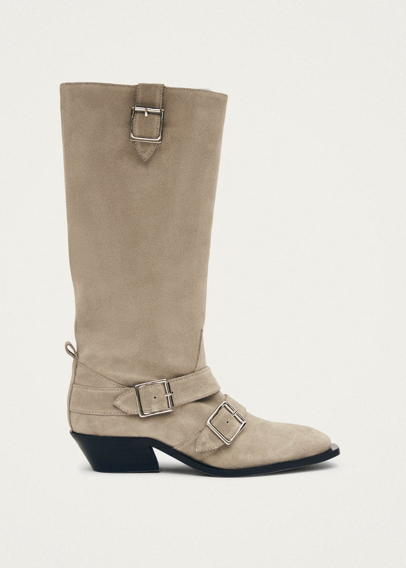 Alohas Ryder Suede Beige Leather Boots